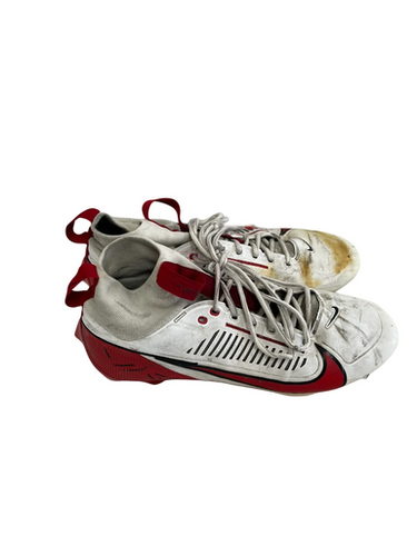 Used Nike VAPOR EDGE PRO 360 Adult FB Cleats White And Red Senior 11.5 11692-S000144660
