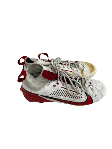 Used Nike VAPOR EDGE PRO 360 Adult FB Cleats White And Red Senior 11.5 11692-S000144660