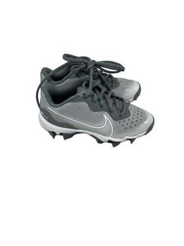 Used Nike ALPHA HUARACHE 4 KEYSTONE BB/SB Cleats Grey Youth 11.0 11692-S000144460