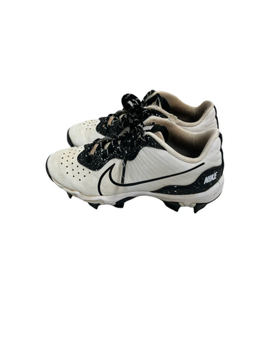 Used Nike ALPHA HUARACHE KEYSTONE BB/SB Cleats Black And White Junior 02 11692-S000144459