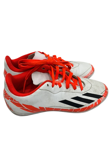 Used Adidas SPEEDPORTAL MESSI Soccer Indoor Shoes White And Orange Junior 02 11692-S000144494