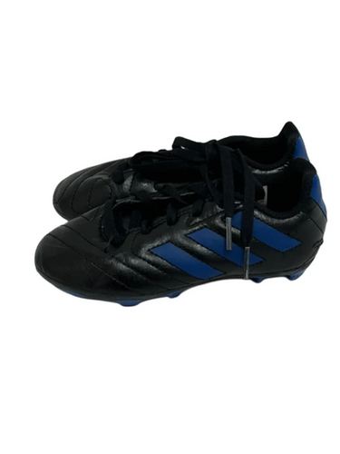 Used Adidas GOLETTO Soccer Cleats Black And Royal Blue Youth 11.0 11692-S000144528