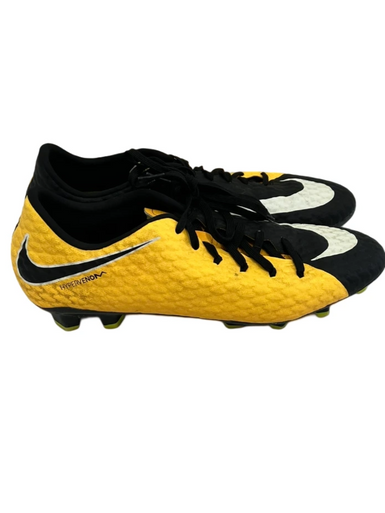 Used Nike HYPERVENOM Soccer Cleats Black And Yellow Senior 9.5 11692-S000144568