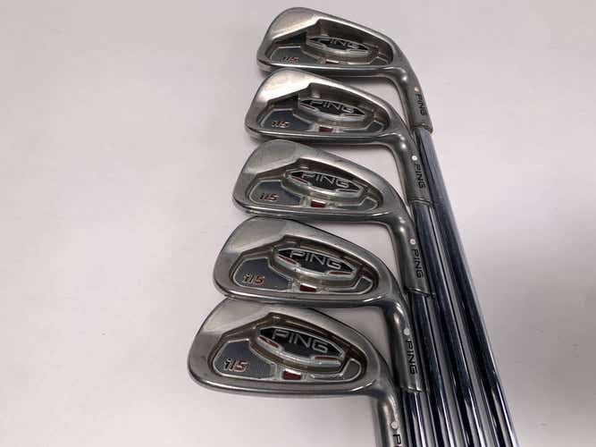 Ping i15 Iron Set 4-9 White Dot 3* Up AWT Stiff Steel Mens RH- no 6i