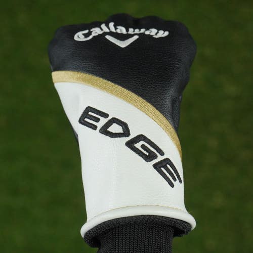 CALLAWAY EDGE HYBRID HEADCOVER BLACK / WHITE / GOLD WITH CHANGEABLE #'S ~ LOOK!!