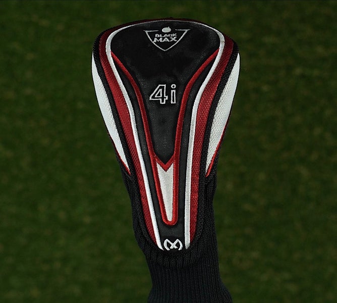 MAXFLI BLACK MAX 4 HYBRID HEADCOVER 4I 4H BLACK / WHITE / RED ~ LOOK!!