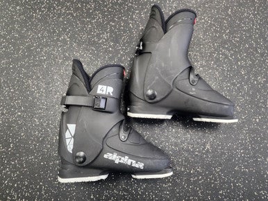 Used Alpina 4R Womens DH Ski Boot Black 225 MP - J04.5 - W5.5 11849-S000034303