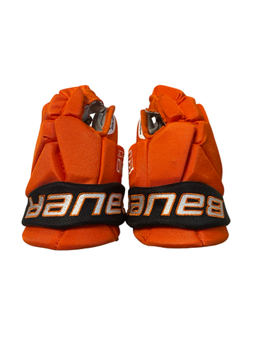 Used Bauer VAPOR ELITE Junior Gloves Orange 9" 11706-S000368656