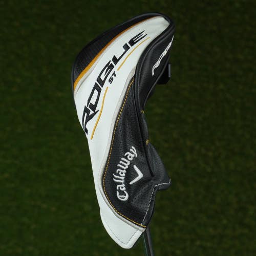 CALLAWAY ROGUE ST HYBRID HEADCOVER BLACK / WHITE / YELLOW WITH CHANGEABLE #'S