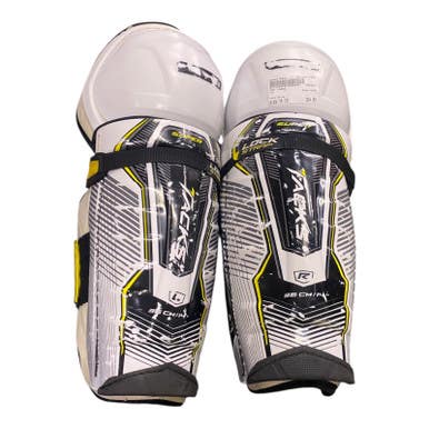 Used CCM TACKS Senior Shin Guards White 14" 11375-S000370849