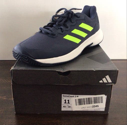 Blue Men's Adidas GameCourt 2 Tennis Shoes Size M 11.0 (W 12.0)(New)