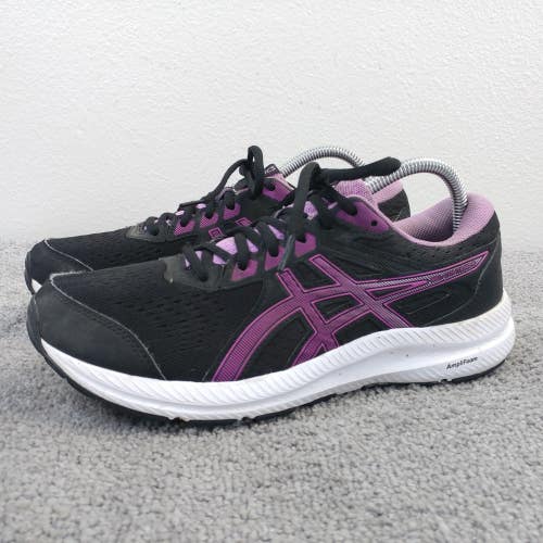 ASICS Gel Contend 8 Womens Size 9.5 Running Shoes Low Top Black Purple 1012B320