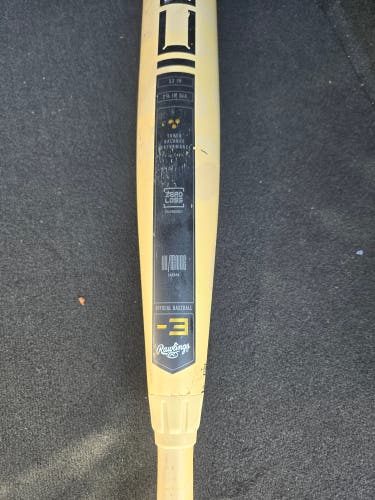 Rawlings Icon Composite BBCOR Certified Bat (-3) 18.5 oz 33" (Used)