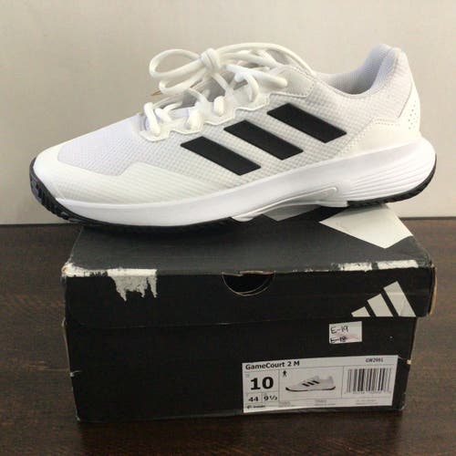 White Men's Adidas GameCourt 2 Tennis Shoes Size M 10.0 (W 11.0) (New)