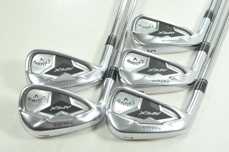 LEFT HANDED Callaway Apex 19 5-7,9,PW Iron Set Regular Flex 95g Steel # 207343
