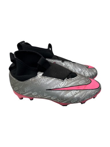 Used Nike Soccer Cleats Graphite And Pink Junior 03 11862-S000091915