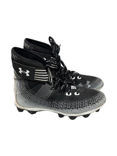 Used Under Armour UAF Adult FB Cleats Black And White Senior 8 11862-S000091912