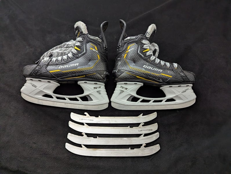 Used Bauer Supreme M5 Pro Skates Size 2.5 with Superfeet Insoles and Extra Runners