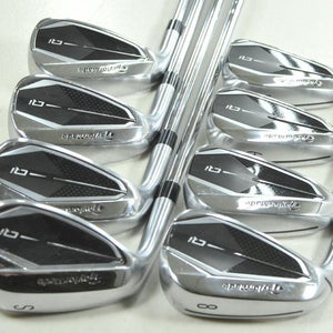 LEFT HANDED TaylorMade Qi 5-PW,AW,SW Iron Set Regular Flex KBS MAX Steel #207382