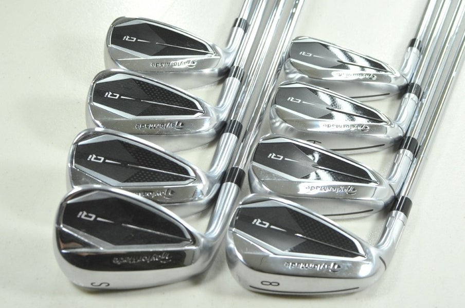 LEFT HANDED TaylorMade Qi 5-PW,AW,SW Iron Set Regular Flex KBS MAX Steel #207382