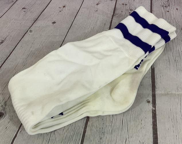 XARA Athletic Knee-High Baseball Soccer Socks White Purple