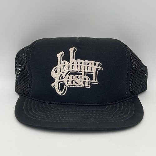 Vintage Johnny Cash Snapback Trucker Hat Country Rock Promo Cap (Rare)