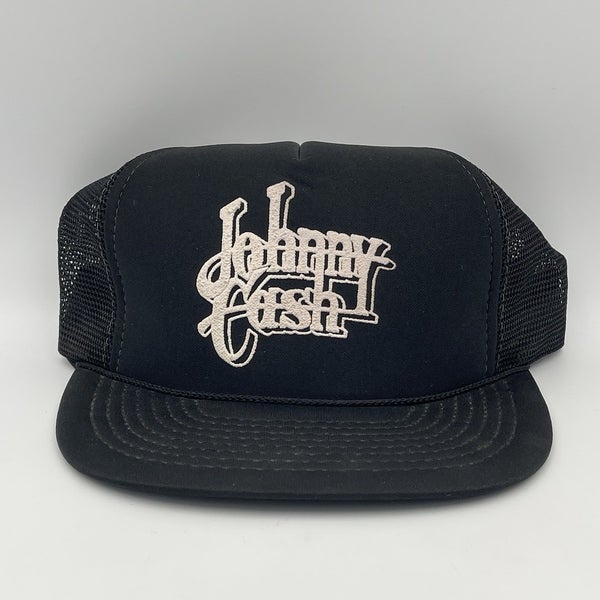 Vintage Johnny Cash Snapback Trucker Hat Country Rock Promo Cap (Rare)
