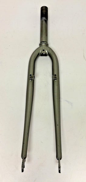Gray Steel 700C Touring Bike Fork 150mm 1-1/8" Threaded Steerer Tube