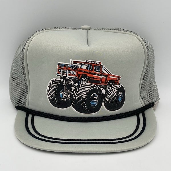Vintage Monster Truck Snapback Mesh Rope Trucker Cap New Old Stock