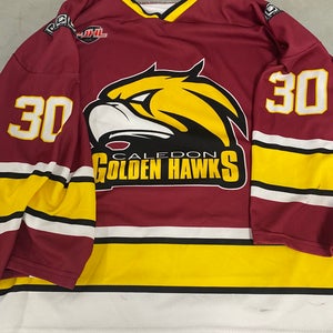 Golden Hawks maroon goalie game jersey