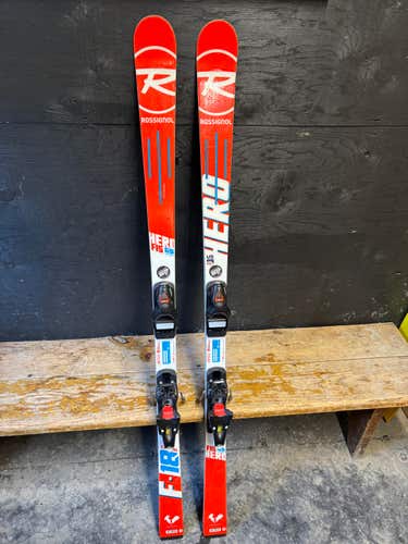 Racing 158 cm Rossignol Hero FIS GS Pro Skis With Bindings Max Din 10 (Used)