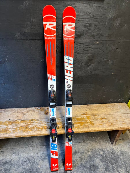Racing 158 cm Rossignol Hero FIS GS Pro Skis With Bindings Max Din 10 (Used)