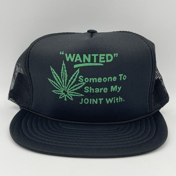 Vintage Weed Cannabis Wanted Someone To Share My Joint With Hat Mesh Snapback
