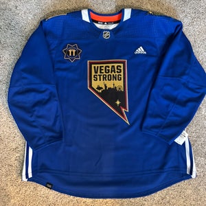MIC Golden knights team issued Nevada day Blue Adidas Jersey 60 (New)