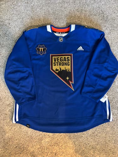 MIC Golden knights team issued Nevada day Blue Adidas Jersey 60 (New)