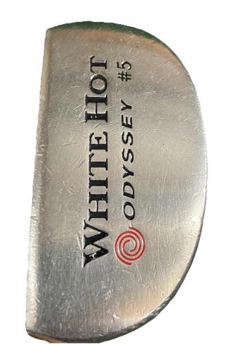 Odyssey White Hot 5 Mallet Putter Fluted Steel 35 In. LH Factory Grip Nice Lefty