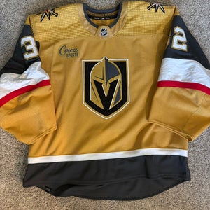 MIC Golden knights Jonathan quick team issued customized Gold Adidas Jersey 58G (New)
