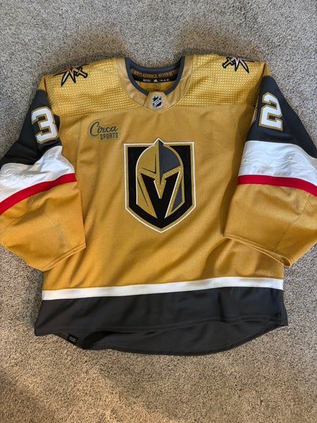 MIC Golden knights Jonathan quick team issued customized Gold Adidas Jersey 58G (New)