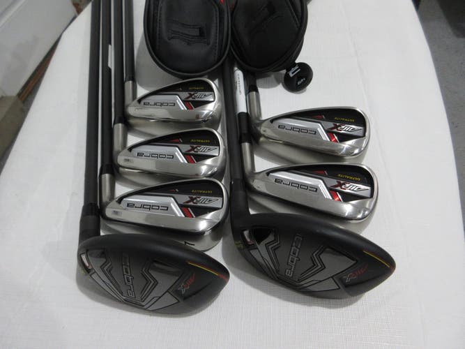 Cobra 2024 Air-X Hybrid Iron Set - 5H, 6H, 7-PW, GW- Senior Graphite - NEAR MINT