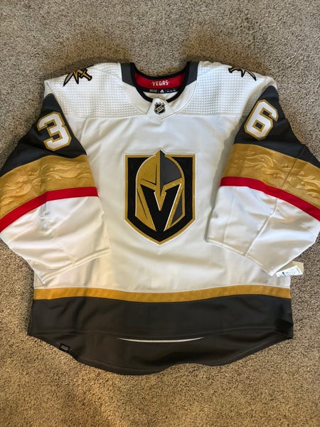 MIC Golden knights Logan Thompson team issued customized white Adidas Jersey 58G (New)