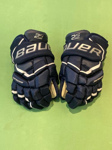 Blue Youth Bauer Supreme 2S Pro Gloves 10" (Used)