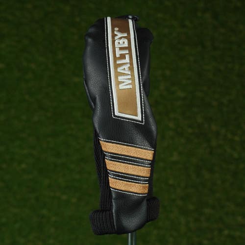 MALTBY HYBRID HEADCOVER COPPER BRONZE ORANGE / BLACK WITH CHANGEABLE #'S ~ LOOK!