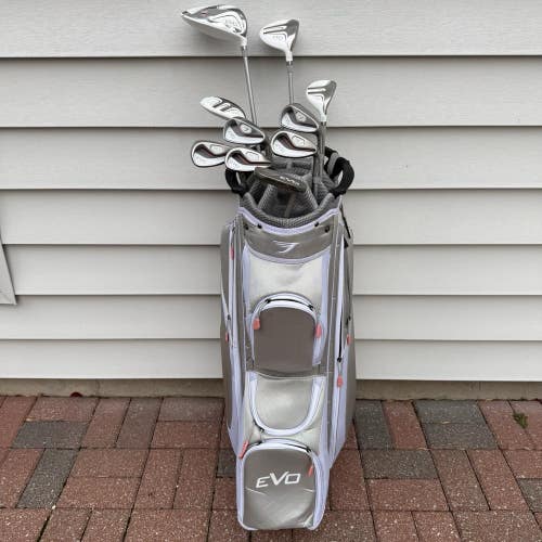 Tommy Armour Evo Womens Golf Set 10 Clubs Driver Wood Hybrids Irons Putter Bag
