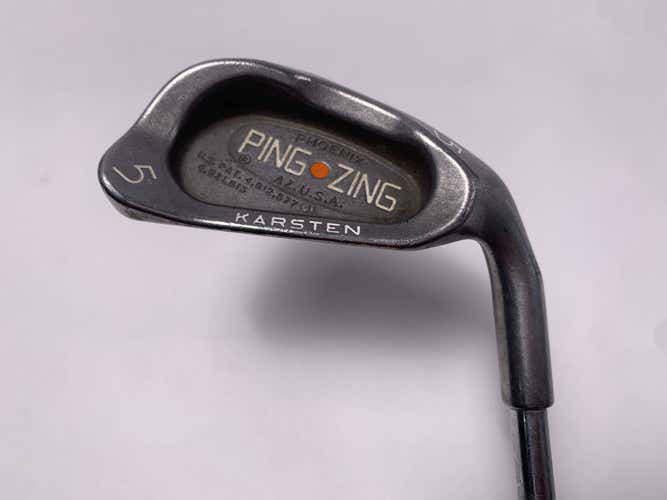 Ping Zing Single 5 Iron Orange Dot 2* Flat JZ Stiff Steel Mens RH