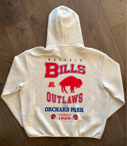 Medium Buffalo-Inspired Retro Hoodie - “Outlaws of Orchard Park” Graphic