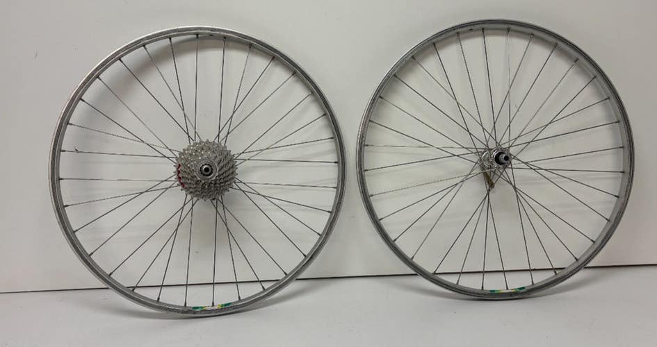 Vintage Araya RM-20 7-Speed Aluinum 26" QR Mtn Bike Wheelset Deore DX M650 Hubs