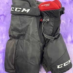 Black Junior Large CCM JetSpeed FT4 Hockey Pants (Used)