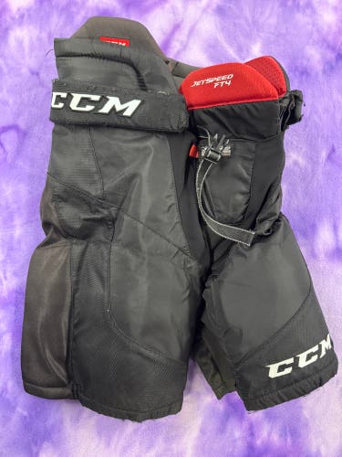 Black Junior Large CCM JetSpeed FT4 Hockey Pants (Used)