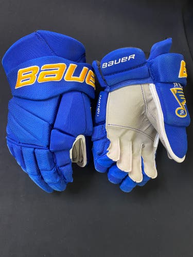 Pro Stock Return 14” Bauer Vapor Pro Team Ice Hockey Gloves Custom Grey Clarino Palms