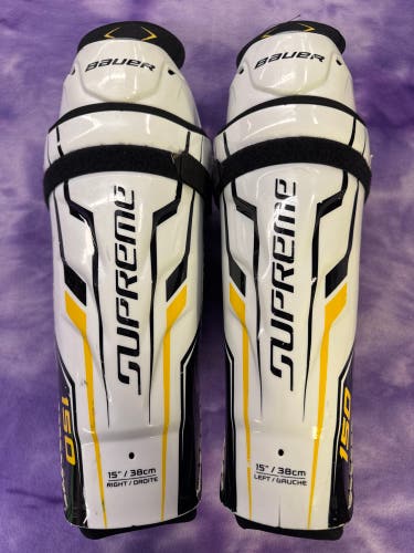 Senior Bauer Supreme 150 Shin Pads 15" (Used)